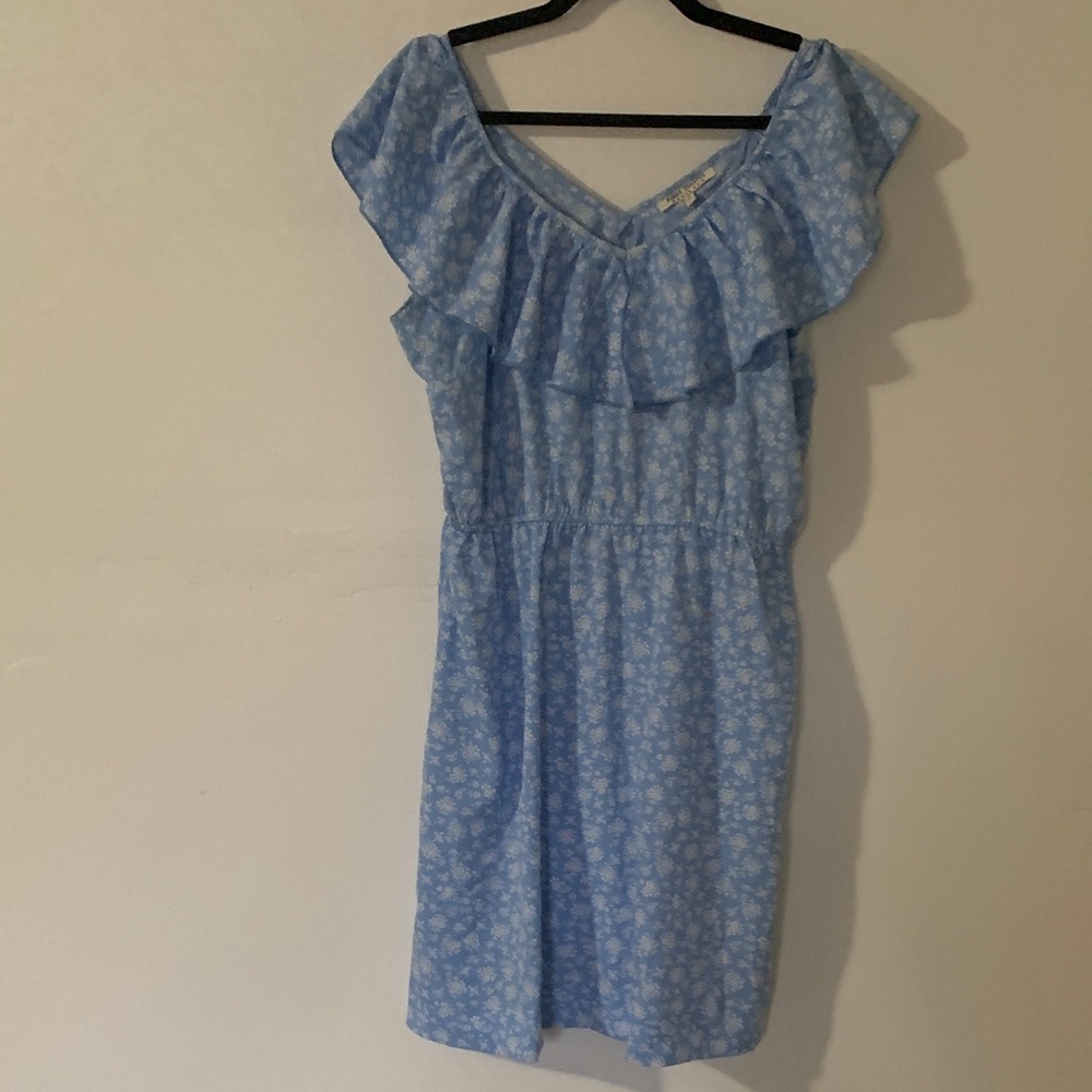 Speed Control Light Blue Floral Mini Dress
